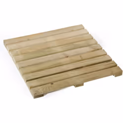 PEDANA PER GIARDINO IN LEGNO VERDELOOK Dimensioni: 50 x 50 x H 3,2cm In pino impregnatoSuperficie zigrinata antiscivolo a rig ...