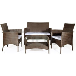 Set da giardino salotto polyrattan divano poltrone caprera