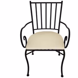 Elegante sedia in metallo verniciato Cuscino ecrù in cotone lavabile Misure: 45 x 42 x 88 h Dimensioni articolo Altezza : 88 ...