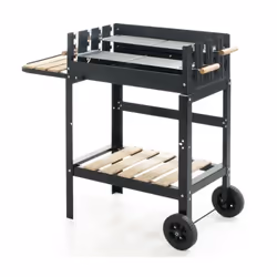 VERDELOOK BBQ carrello grandeBarbecue carrello in acciaio verniciato ad alta resistenza. Dimensioni: 90x50x87.5 cm. Griglia d ...