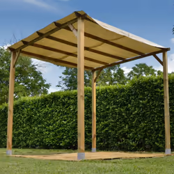 Gazebo a pergola in Legno Senza Copertura Verdelook: 3x3 Gazebo a pergola in legno 3x3 senza copertura, ideale per la protezi ...