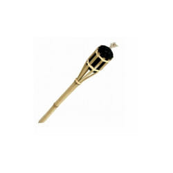 Torcia fiaccola in bambu bamboo illuminazione giardino esterno citronella 19158V cm 90 (19158)