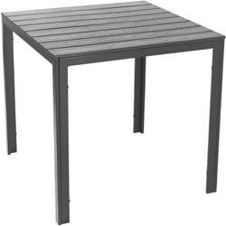 Tavolo da giardino esterno quadrato grigio effetto legno tenerife 78X78X74 cm