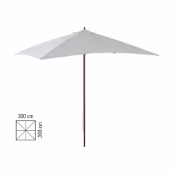 Ombrellone quadrato in legno con palo centrale realizzato in un unico pezzo Copertura in poliestere da 180 gr/mq, idrorepelle ...