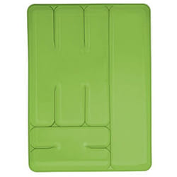 Excelsa Rainbow Portaposate 6 Scomparti, Polipropilene, Verde, 33 x 25