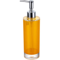 Linea Bagno Dispenser Sapone, Giallo, 6.5 x 6.5 x 22 cm - Excelsa