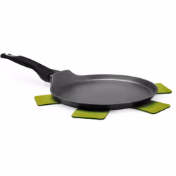 Descrizione Crepiera. Linea: eco energy. Materiale: alluminio forgiato ad alto spessore. Diametro cm 25. Colore: nero. Rivest ...