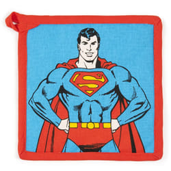 Superman Presina da Cucina, Cm. 20 x 20, Fodera 100% Cotone, Imbottitura in Poliestere - Excelsa