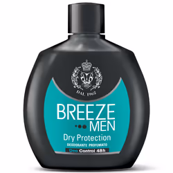 BREEZE Men Dry Protection Deodorante Squeeze 100ml, Uomo, Deodorante profumato, Deodorante a spruzzo, Bottiglia, 100 ml, 48 h