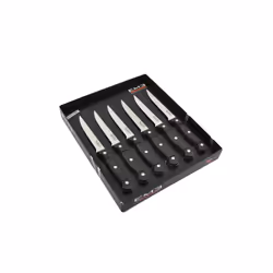 Eme Posaterie Coltello bistecca Rodeo 215 mm, Set di coltelli, Acciaio inox, Plastica, Acciaio inox, Nero, Rodeo