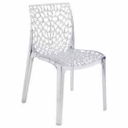 Sedia in policarbonato trasparente impilabile Dimensioni pezzo singolo: 81x52x53 cm. Peso pezzo singolo: 4,70 kg. Articolo ce ...