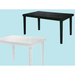 Tavolo boheme in polipropilene effetto rattan 150x90x74h bianco Fraschetti