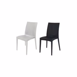 Sedie resina rattan Bistrot Struttura in polipropilene. Dimensioni 57x50xH89 cm. Antracite