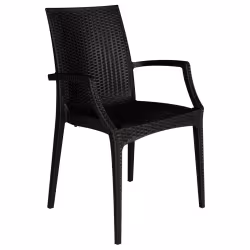 Poltrona Rattan Bistrot colore antracite