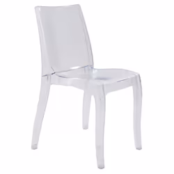 Sedia in policarbonato trasparente e impilabile Dimensioni pezzo singolo: 84x50x54 cm. Peso pezzo singolo: 3,5 kg. Articolo c ...