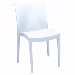Sedia polimerica ecologica (Greenpol) Dimensioni pezzo singolo: 80x49x51 cm. Peso pezzo singolo: 3,4 kg. Articolo certificato ...