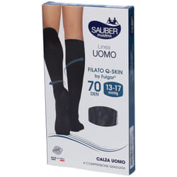 Sauber Calza Uomo Q-Skin 70 Den per Prevenzione Varici Taglie Differenti