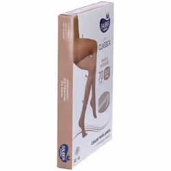 Sauber Collant Open Toe Maglia Microrete 70 Den per Compressione Confezione Singola