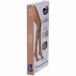 Sauber Gambaletto Open Toe Maglia Microrete 70 Den Neutro Beige Taglia 2