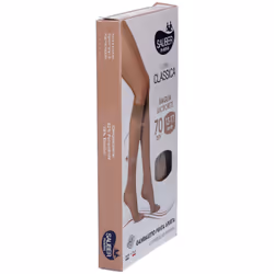 Sauber Gambaletto Open Toe Maglia Microrete 70 Den Neutro Beige Taglia 3