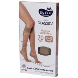 Sauber Gambaletto Open Toe Maglia Microrete 70 Den per Compressione Estiva Confezione Singola