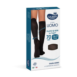 Sauber Calza Uomo Q-Skin per Gambe Pesanti Taglie Piccola, Media, Grande