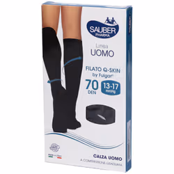 Sauber Calza Uomo Q-Skin per Gambe Pesanti Taglie Piccola, Media, Grande