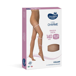 Sauber Collant 140 Denari Maglia Liscia Neutro Beige 3 Linea Classica per Circolazione 140 Denari