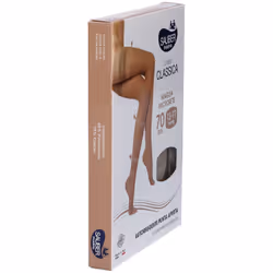Sauber Autoreggente Open Toe Calze Antitrombo 70 Denari Beige Taglia 2