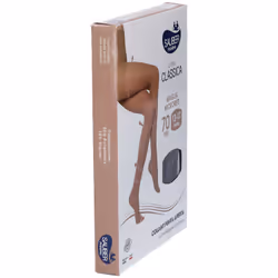 Sauber Collant Open Toe Maglia Microrete 70 Den per Compressione Confezione Singola