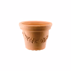 In resina. Colore terracotta. Con decorazioni a festoni. In resina. Colore terracotta. Con decorazioni a festoni.