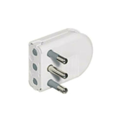 Spina + presa 2p+t 16a colore bianca s2496ta - Bticino