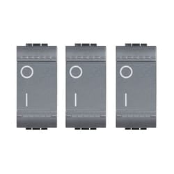 Living light pezzi 3 interruttore bipolare antracite l4002n