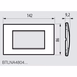 Legrand BTLNA4804AR Placca copripresa e copri interruttori - Vista aggiuntiva 4