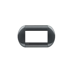 Placca Tonda 4 Moduli Livinglight Acciao Scuro