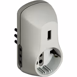 bticino Kit adat.b3 1pr.st ted+2 10a+u, Tipo B, 250 V, 10 A, Bianco, Plastica, Maschio/Femmina