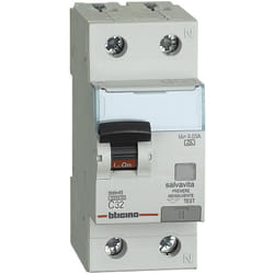 GA8813AC6 Interruttore Magnetotermico Differenziale Salvavita Tipo ac C6 1P+N 4.5kA - Bticino