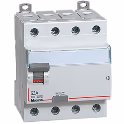 Interruttore differenziale SALVAVITA 4P - tipo AC - In= 63A - Idn= 300mA - Vn= 400 Vac - 4 moduli. Interruttore differenziale ...
