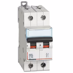 Interruttore magnetotermico Bticino, 2 moduli, attacco DIN (universale per qualsiasi centralino in commercio), poli 1P+N, 10 ...
