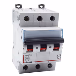 Interruttore magnetotermico Bticino, 3 moduli, attacco DIN ( universale per qualsiasi centralino in commercio), poli 3P, 16 a ...
