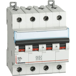 Bticino - FA84C6 Interruttore Magnetotermico Modulare BTDIN45 4P 6A Curva c