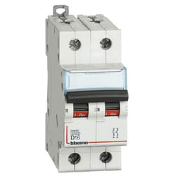 Interruttore magnetotermico Bticino 2P 16A 6kA tipo d 2 moduli FN82D16