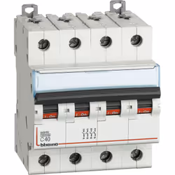 BTDIN60 - interruttore magnetotermico 4P curva C - In= 40A - Icn= 6kA - Vn= 400 Vac - 4 moduli. BTDIN60 - interruttore magnet ...