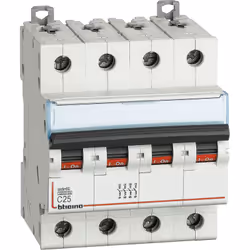 BTDIN60 - interruttore magnetotermico 4P curva C - In= 25A - Icn= 6kA - Vn= 400 Vac - 4 moduli. BTDIN60 - interruttore magnet ...