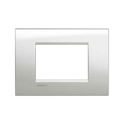 Bticino livinlight placca 3 moduli colore argento lunare lna4803gl