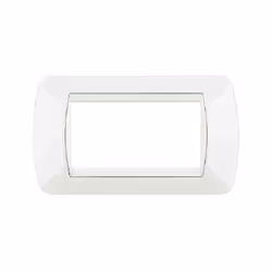 caratteristiche placca 4 moduli in tecnopolimero white (con cornice interna bianca) Larghezza 140mm Serie Livinglight Altezza ...