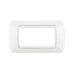 Bticino livinglight placca 4 posti colore bianco cornice bianca l4804bi