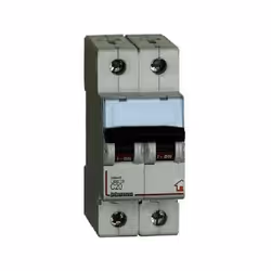 interruttore magnetotermico da guida DIN Tipo Poli: 2P (bipolare fase fase) Numero Moduli: 2 Potere di Interruzione: 4,5 KA C ...