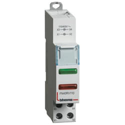 Spia Bticino luminosa con led rosso/verde 110-400 Vac 1 modulo FN40RV110