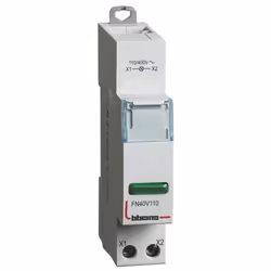 Spia luminosa/portalampada per segnalazione Bticino, con le seguenti caratteristiche: Tensione 110/400 Vac 1 modulo Grado di ...
